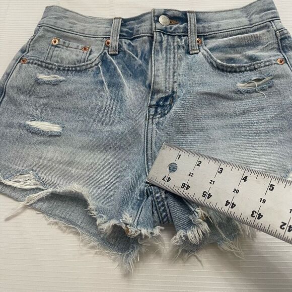 PISTOLA Destroyed Cut Off Denim Shorts Size 25 - Picture 6 of 9